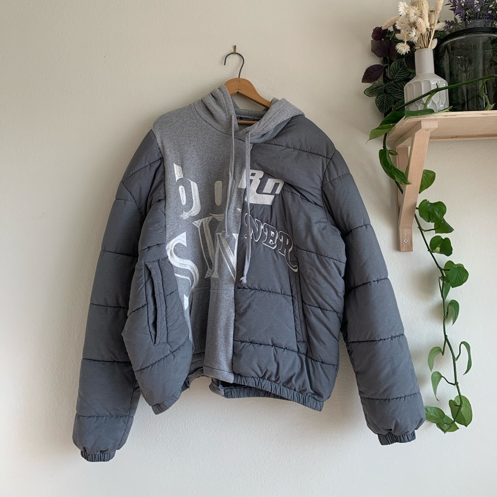 Born Sinner Puffer / Knit Hoodie